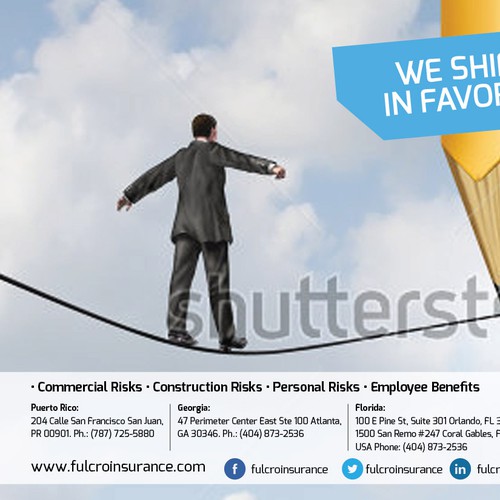 Magazine ad design with the title 'Print Magazine AD for an Insurance Broker'