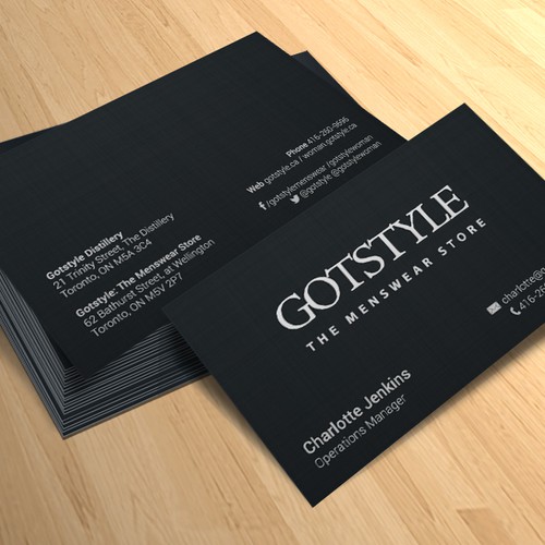 Fabric design with the title 'Business Card for Gotstyle'