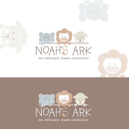 Baby boutique logo with the title 'Noah's ark'