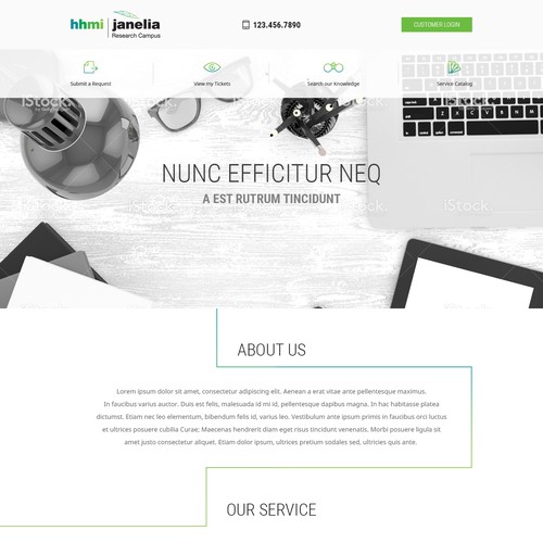 IT website with the title 'Web Design Help Desk portal '