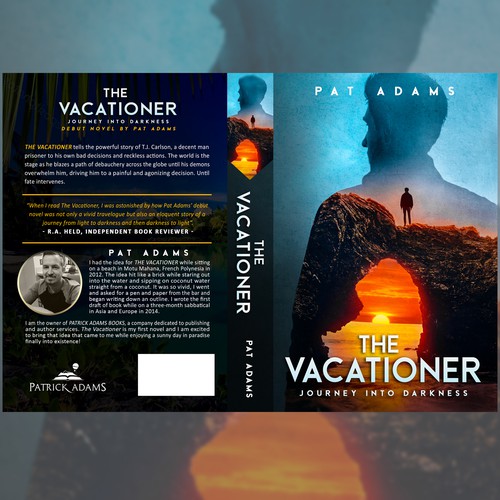 Travel book cover with the title 'The vacationer'