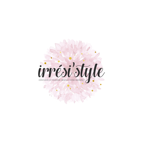 Delicate logo with the title 'Modelo de logotipo feminino e delicado'