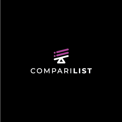 List design with the title 'Runner up logo proposal for a listing company'