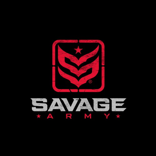 Tactical design with the title 'Logo design for Savage Army'