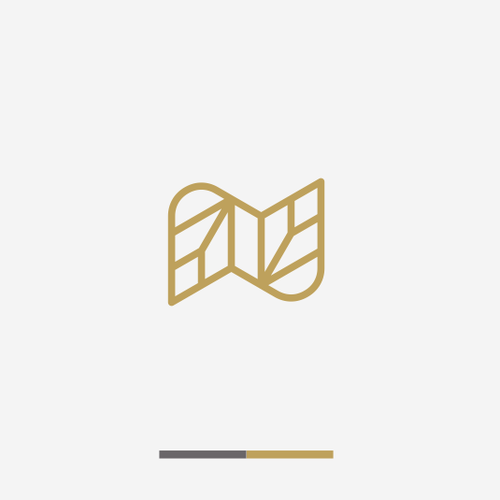 Contemporary brand with the title 'letter N leaf logo concept '