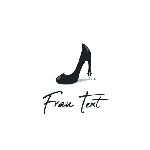 Writer logo with the title 'Frau Text (Woman text)'