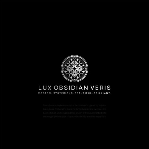 Silver brand with the title 'Lux Obsidian Veris'