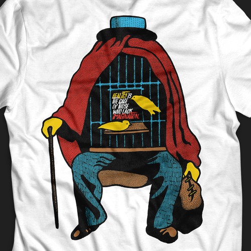 Surreal design with the title 'T-Shirt design'