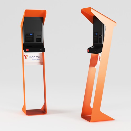 Kiosk design with the title 'parking kiosk'