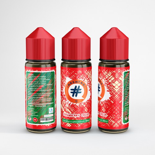 Smoke packaging with the title 'Vape Liquid label design'