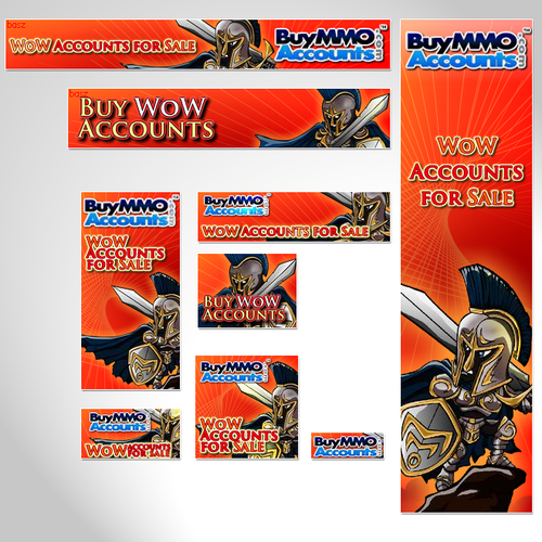 GIF design with the title 'WoW animated flash banner'