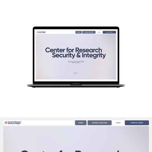 Scientific design with the title 'CRSI - Website design + development'