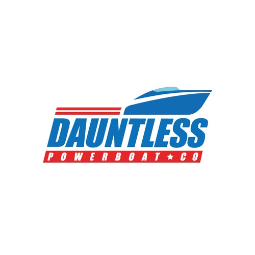 Watersports logo with the title 'A logo for Dauntless Powerboat Co'