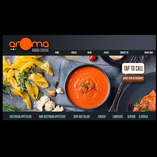 Food website with the title 'Indian Food '