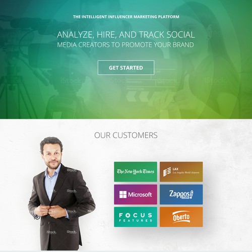 Marketing website with the title 'The Homepage for a Top Marketing Technology Platform'