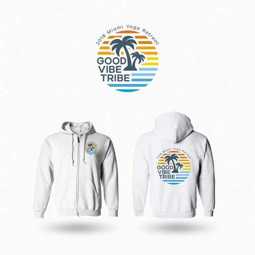 Retreat design with the title 'Good Vibe Tribe'