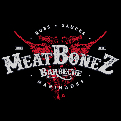 Barbecue design with the title 'MeatBoneZ'