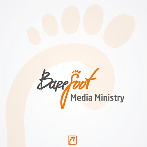 Radio station logo with the title 'logo for Barefoot Media Ministry'