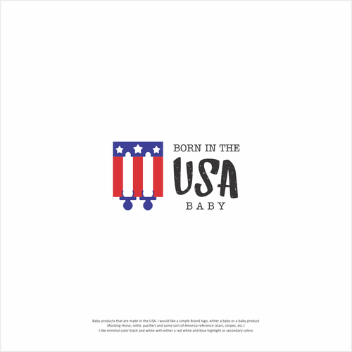 Flag logo with the title 'Clever design for baby products'