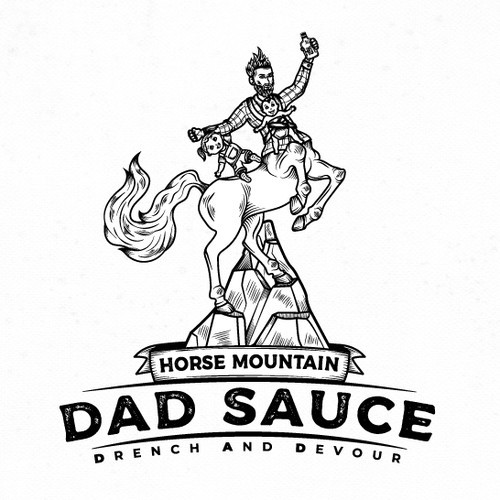 Sauce design with the title 'Logo design for a team of dads making their own hot sauce'