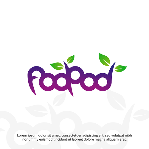 Green and purple logo with the title 'Fodpod Logo Design'