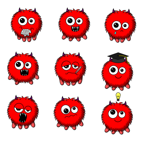 Red artwork with the title 'Mascot'