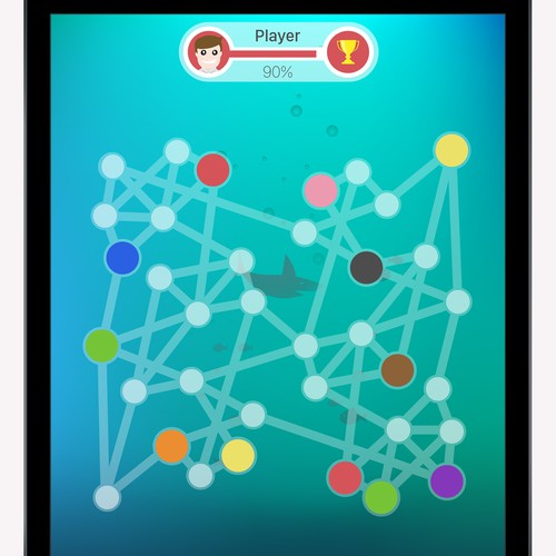 Transparent design with the title 'UI proposal for a puzze game'