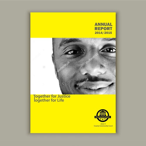 Annual report design with the title 'Annual Report Cover'