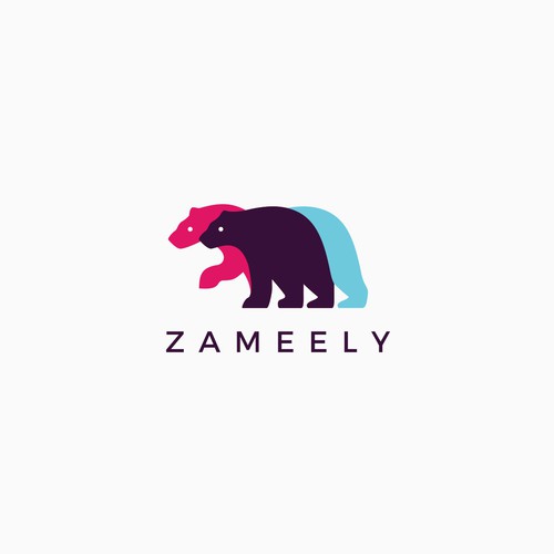 Ideal logo with the title 'bear zameely logo'