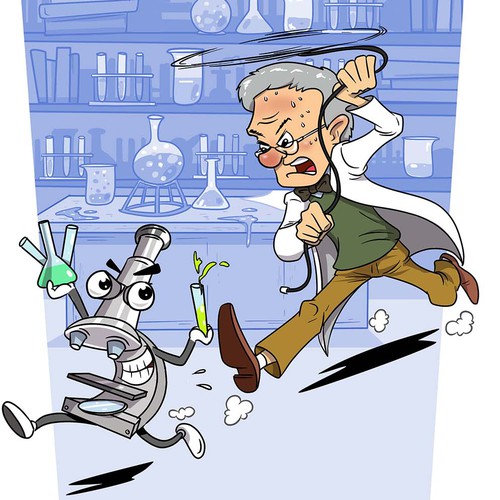 Running design with the title 'Microscope'