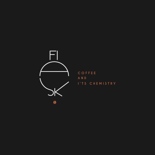 Chemistry design with the title 'Logo design for a Specialty Coffee Shop - Flask'