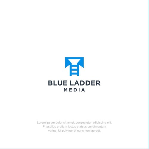 Collar design with the title 'Simple Logo Concept for Blue Ladder Media'