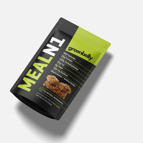 Design with the title 'LABEL & 3D RENDER'