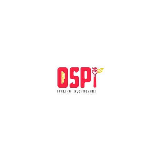 Pasta logo with the title 'ospi restaurant'