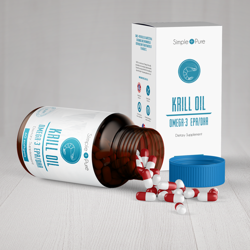 Oil packaging with the title 'Label for supplement'