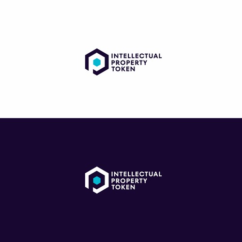 Token design with the title 'Innovative Logo Concept for "Intellectual Property Token"'