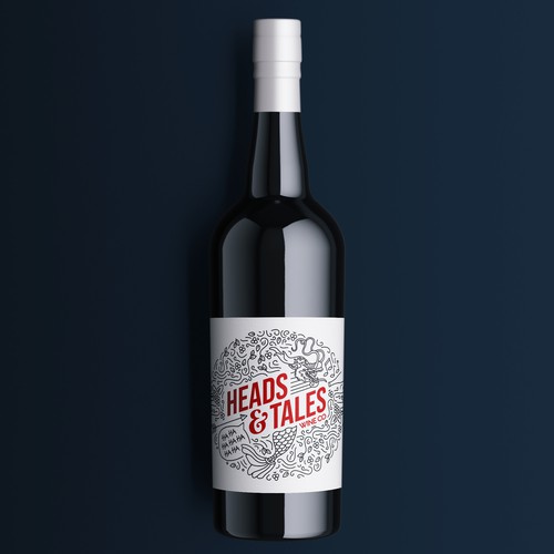 Unique label with the title 'Wine label'
