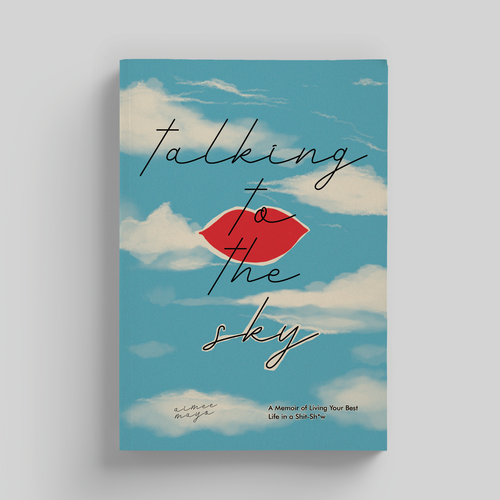 Biography design with the title 'Talking to the Sky'