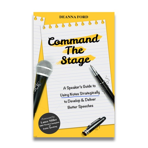 Stage design with the title 'Conceptual Design for Public Speaking Book'