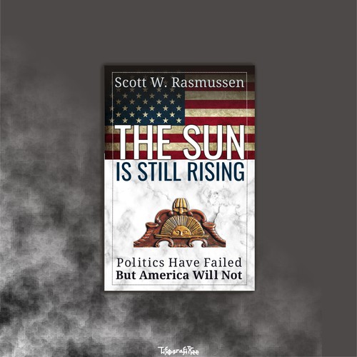 Political book cover with the title 'Design concept for book about politic'