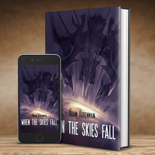 Spaceship design with the title 'When The Skies Fall'