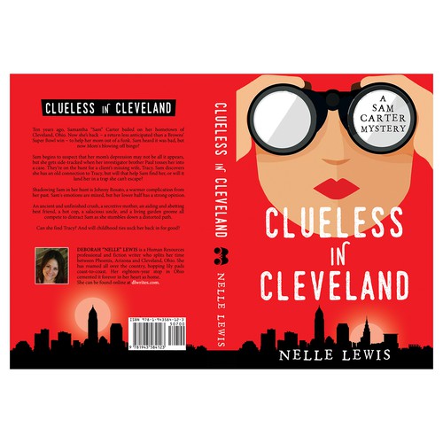 Comedy design with the title 'Book cover for "Clueless in Cleveland"'