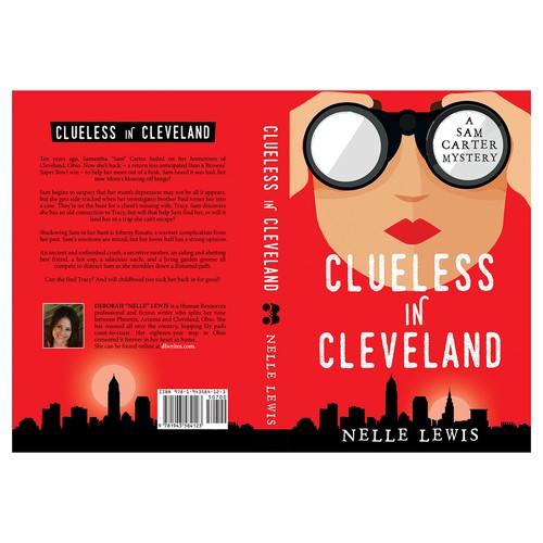 Comedy book cover with the title 'Book cover for "Clueless in Cleveland"'