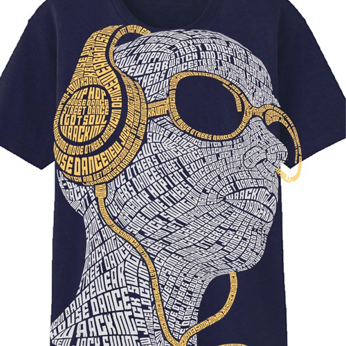 Fashion t-shirt with the title 'Typography caracter'