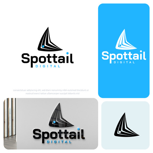 Tail design with the title 'Ad agency service Company logo. '