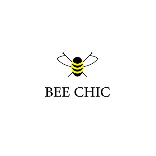 Handcraft logo with the title 'Bee chic logo'