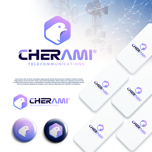 Telecom design with the title 'Cherami Telecommunications'