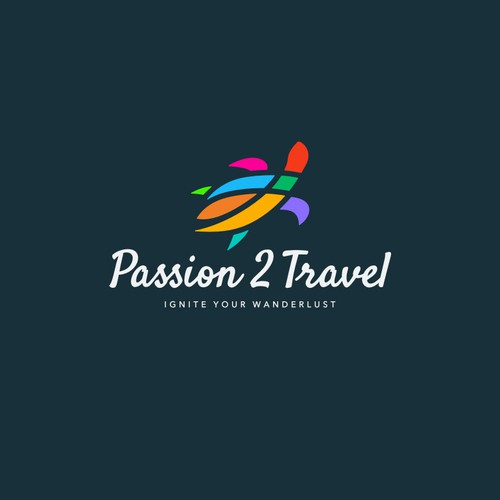 Tourism logo with the title '«Passion 2 Travel» logo'