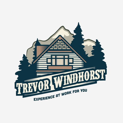 Woods design with the title 'Create a Real Estate agent's logo identity'