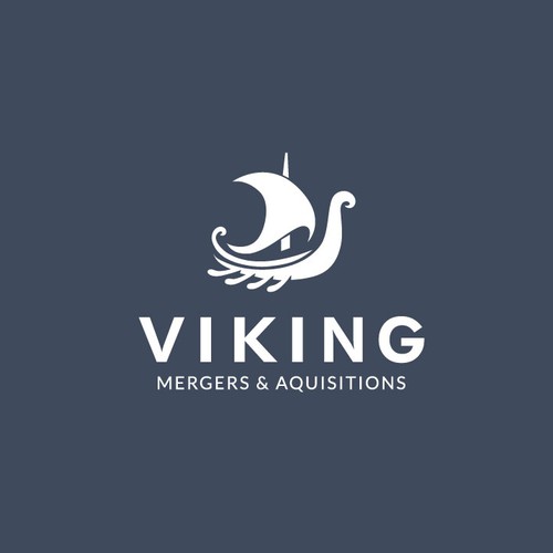 Viking ship logo with the title 'Logo for a company that helps business owners to sell their business to a new buyer.'